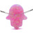 925 Sterling Silver Pink OPAL gentle HAMSA hand of fatima Pendant necklace