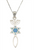 925 Silver Sterling Jewish Opal Star of David Menorah Fish Necklace Evil Eye