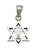 925 Silver Sterling Jewish Star of David Lamp Menorah Necklace Holyland Pendant