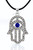 Hamsa hand Necklace Hand of God Blue Evil Eye Charm Pendant Judaica Kabbalah