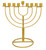 Gold Metal HANUKKAH Menorah lamp Jewish Tradition Judaica Holiday Holyland gift