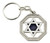 "Star of David" Key Ring Chain Protection jewish Charm Pendant Amulet Judaica 