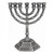 Judaica Holyland Ornament 7 Branch Menorah 5" 12 Tribes Temple souvenir Gift