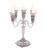 Judaica Silver Plated Candlesticks 5 Branch Geometric  Filigree & Decorative Stones
