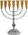 7 Branch Menorah Temple Replica 17.7" Judaica Holyland Ornament Candle Decor Gift