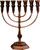 7 Branch Menorah Temple Replica 17.7" Judaica Holyland Ornament Candle Decor Gift
