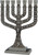 7 Branch 12 Tribes of Israel Menorah Metal Jerusalem Judaica Holyland symbols