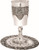 Elijah Kiddush Cup Grapevine Mottif – Nickel 21 Cm Shabbat Holiday Wine Kiddush 