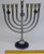 Aluminum Hanukkah Menorah with Dreidel Charm Classic signs Tree Design 9 Candles