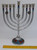 Aluminum Hanukkah Menorah with Dreidel Charm Classic signs Tree Design 9 Candles