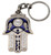 White Key Ring HAMSA HAND Chain Evil Eye Judaism Israel Lucky Charm Kabbalah