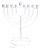 White Metal HANUKKAH Menorah lamp Jewish Tradition Judaica Holiday Holyland gift