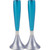 Yair Emanuel BLUE Aluminium Candlesticks Jewish shabbat TABLE HolyDAY Gift 