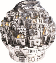 Ball Charity Tzedakah Box old city of Jerusalem golden roofs Judaica holy Gift