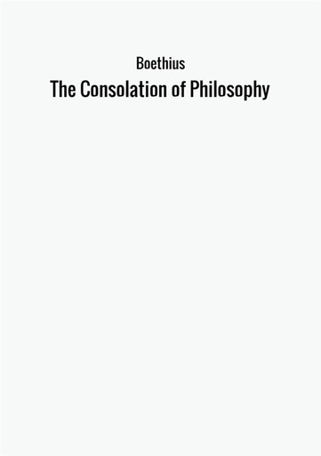 Consolation 5 The Consolation of Philosophy - print