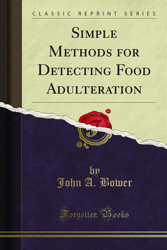 Simple Methods for Detecting Food Adulteration - ebook