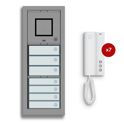 7-Way Audio Door Entry Kit - Titanium Grey