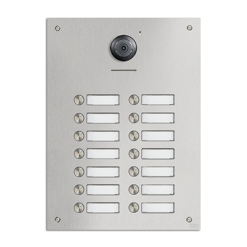 Stainless Steel Robusto IP, 14-way Double Column Buttons, Door Entry Panel