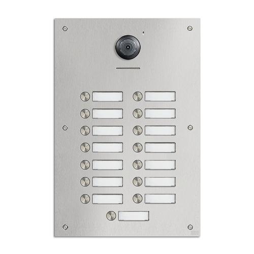 Stainless Steel Robusto IP, 15-way Double Column Buttons, Door Entry Panel