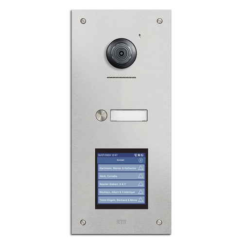 STR Robusto IP Door Station - 1 Way with Touch Display - Flush Mount