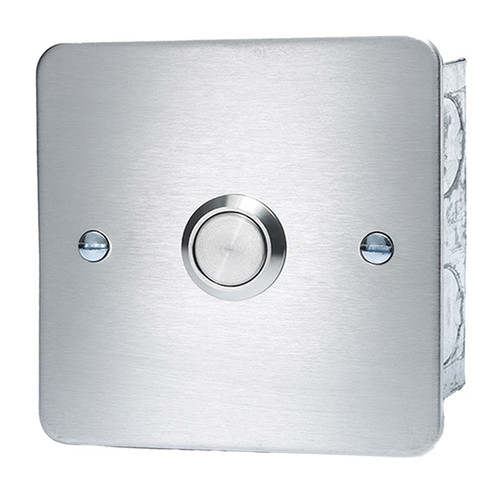 Exit Button, No Legend, Brushed Stainless Steel