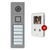 6-Way Video Door Entry Kit with Monitor, 2 Wire, Modular, Surface