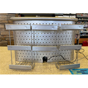 3-Tier EMPTY  Charcoal Grey RaceTrac Cash Wrap Counter Rack w/ 12 Flavor Label Sheet (2026)