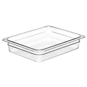 1/2 x 2" Clear Cambro Food Pan