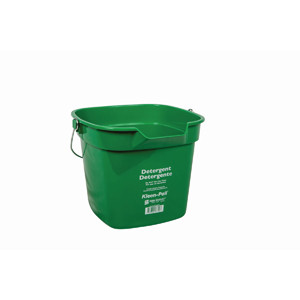 San Jamar 8 QT Green Kleen Bucket
