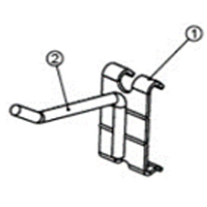 2" Black Peg Hook for Gift Cards (1 pc)