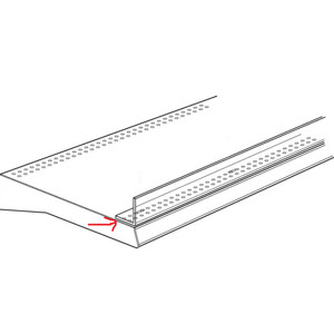 48" x 1.5" White Shelving  Clear Plastic Front