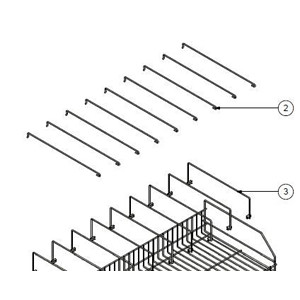 Bimbo Rack Extra Dividers Hardware - Silver