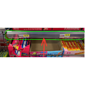 Black Gondola 36" x 1.5" Scanner Price Tag Molding