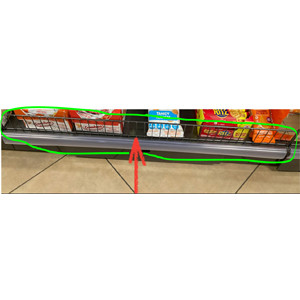 Black Gondola 36"x 3" Front Fence for Base Shelf