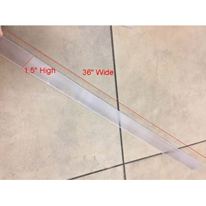 Silver Gondola 36" x 1.5" Clear Fence