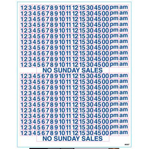 #'s for legal hours beer decal