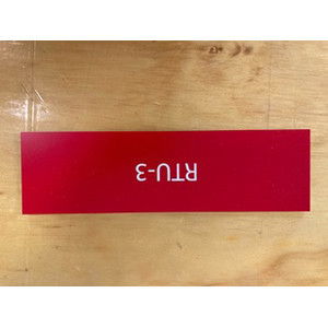 ID Plate - Red - RTU -3