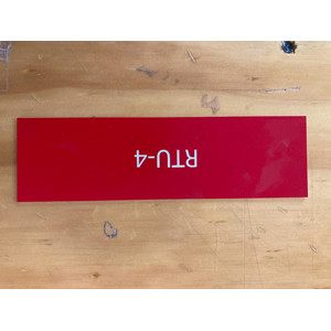 ID Plate - Red - RTU -4