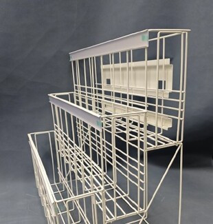 White 6FT Meat Snack Equipment - Tiered Stick Merchandiser