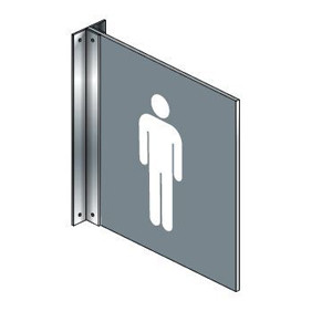 Men's Restroom Flag Sign