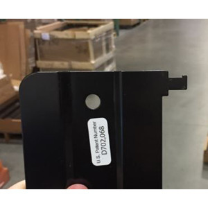 VR - Divider - BLACK METAL - 27"L (two bottom tabs)