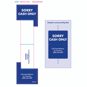 RaceWay Cash Only Card Reader Insert