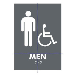 RW Men's ADA restroom sign