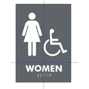 RW Women's ADA restroom sign