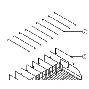 Bimbo Rack Extra Dividers White Hardware