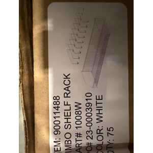 Bimbo Shelf Mgmt Rack Hardware - WHITE