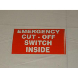 Decal - Emergency Cut - off