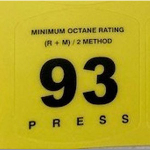 Fuel Grade Decal (93)