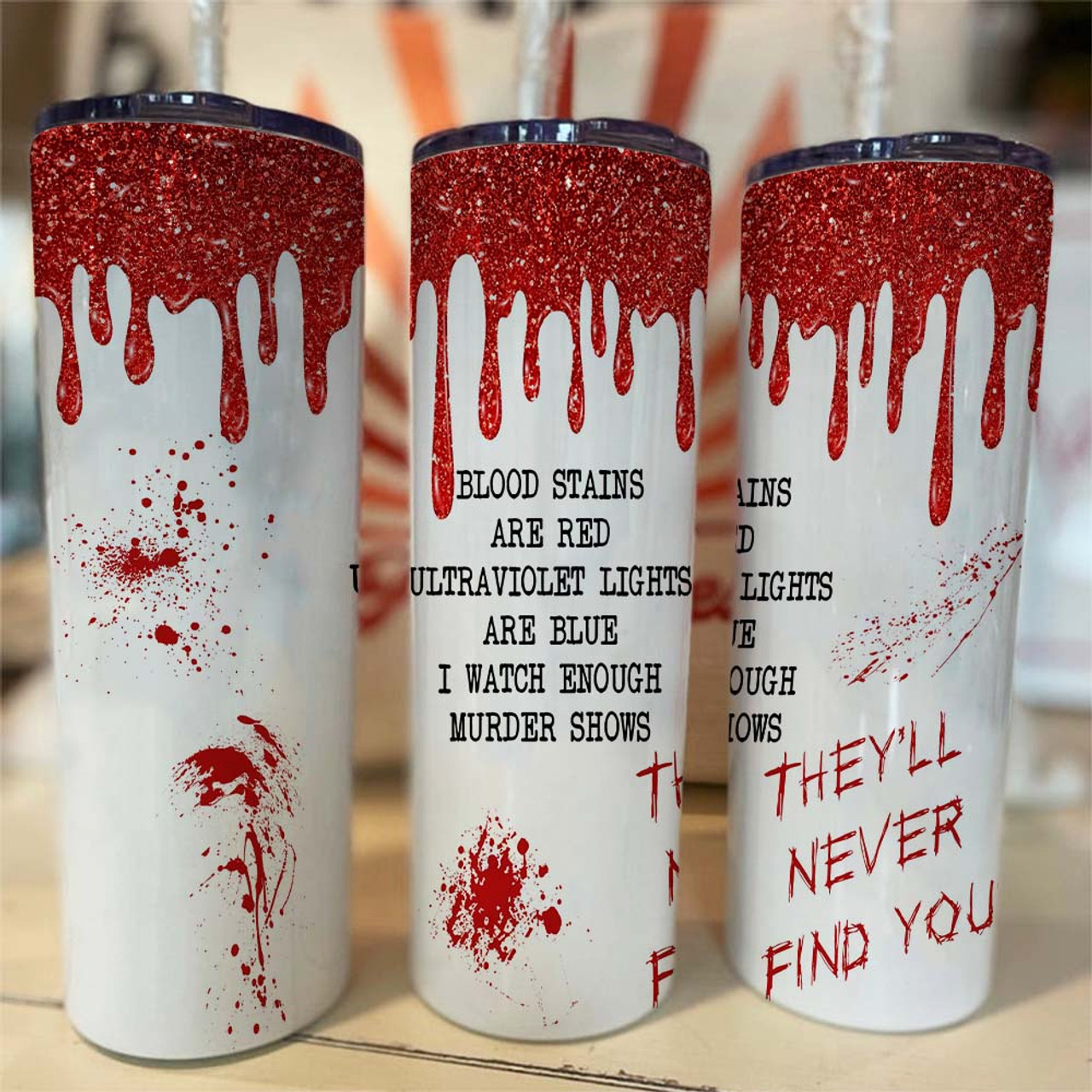 Talk Murder to Me Glittered Acrylic Bookmark – M4 Tumblers and More