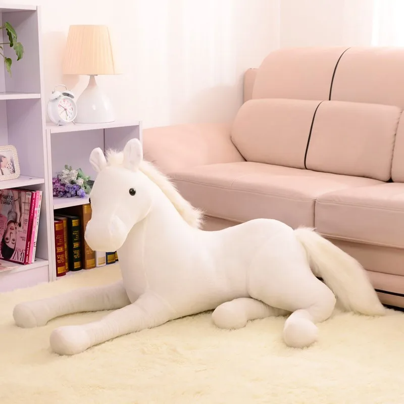 Huge size Cute Horse Plush Toy Horse Stuffed Animal Home Decor Moosfy